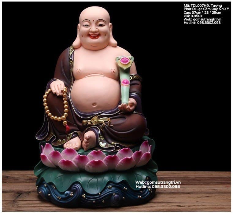 TƯỢNG PHẬT DI LẶC CẦM GẬY NHƯ Ý